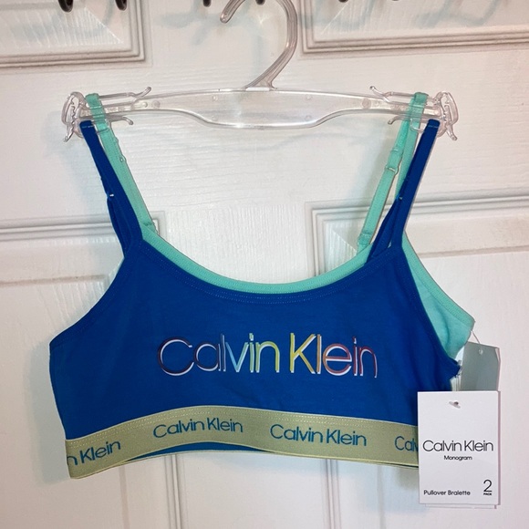 NWT Calvin Klein Monogram Bralettes 2 pack $26 - Picture 1 of 7